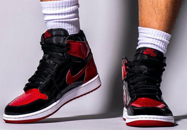 Giày Nike Air Jordan 1 Retro High OG (GS) 'Patent Bred' 575441-063 - Ảnh 3