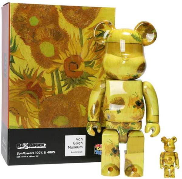 Mô Hình Bearbrick Van Gogh Museum Sunflowers - Ảnh 2