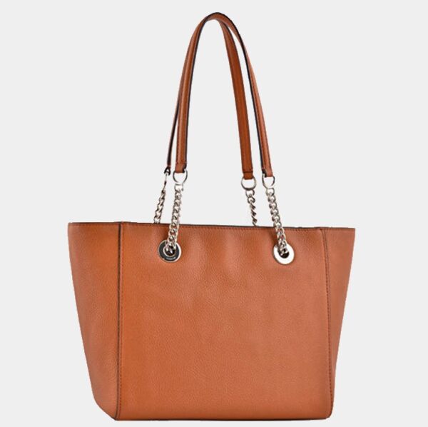 Túi Coach Turnlock Chain Tote Polished Pebble Leather Tote 57107 LIL4A - Ảnh 2