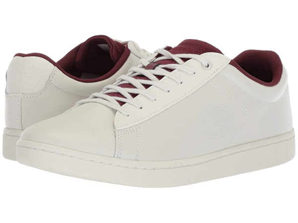 Giày Lacoste Wmns Carnaby Evo 418 2 Off-White Burgundy 7-36SPW0016OW9 - Ảnh 4