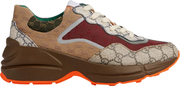 Giày Gucci Wmns GG Rhyton 'Beige Brick Red' 620185-99WG0-6060