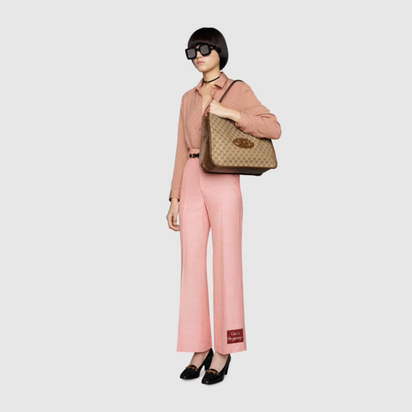 Túi Gucci Horsebit 1955 Tote Original GG Brown 623694-GY5OG-8563 - Ảnh 5