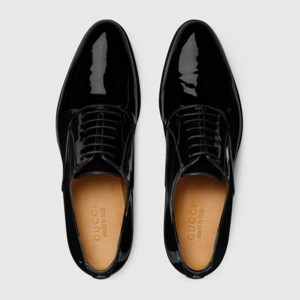 Giày Gucci Men's Lace-up Shoe with Double G 624663-BNC00-1000 - Ảnh 3