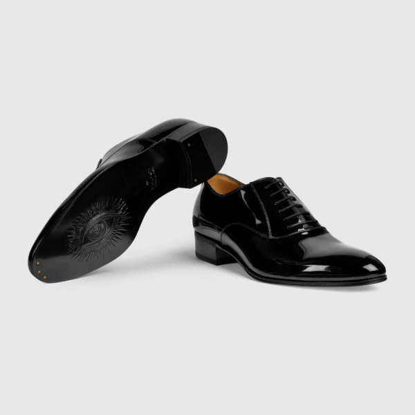 Giày Gucci Men's Lace-up Shoe with Double G 624663-BNC00-1000 - Ảnh 5