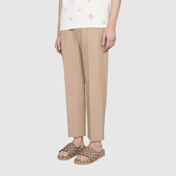 Dép Gucci Beige & Brown-GG Canvas Slides 624695-H6320-9763 - Ảnh 2