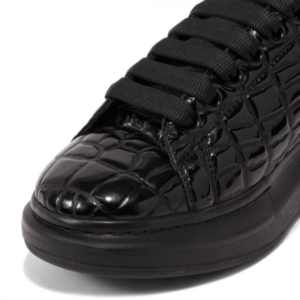 Giày Alexander McQueen Oversized Sneaker 'Black Crocodile' 625173-W4MU1-1000 - Ảnh 3