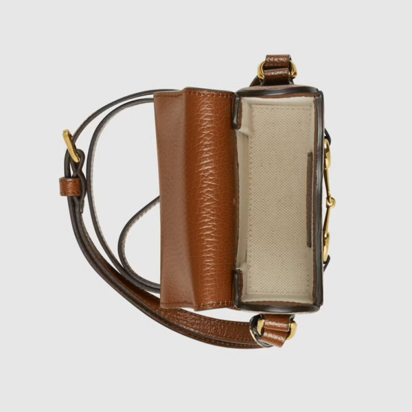 Túi Gucci Horsebit 1955 Mini Blue And Brown Leather 625615-2KQGG-8375 - Ảnh 2