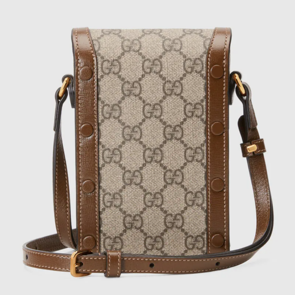Túi Gucci Horsebit 1955 Mini Beige And Brown Leather ‎625615-92TCG-8563 - Ảnh 3