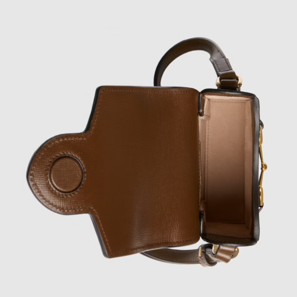 Túi Gucci Horsebit 1955 Mini Beige And Brown Leather ‎625615-92TCG-8563 - Ảnh 2