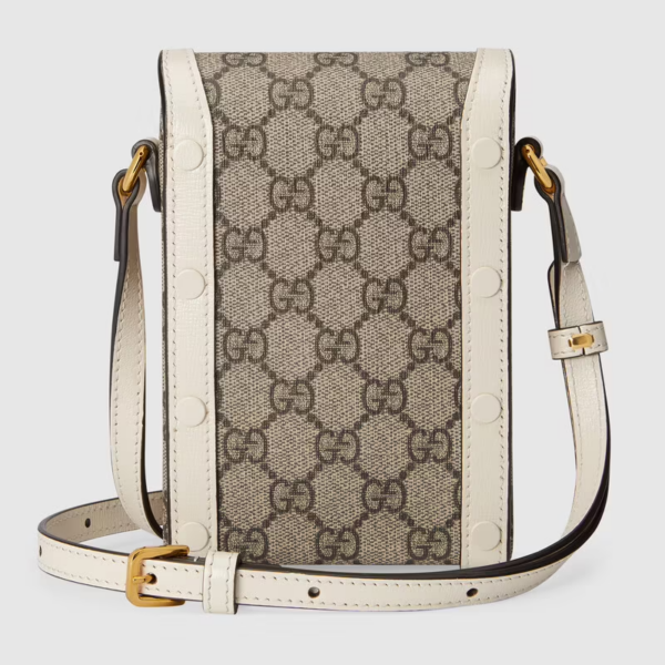 Túi Gucci Horsebit 1955 Mini Beige And White Leather 625615-92TCG-9761 - Ảnh 4