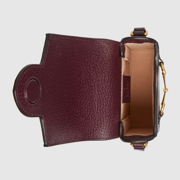 Túi Gucci Horsebit 1955 Mini Beige And Tonal Leather ‎625615-F6B3G-9865 - Ảnh 2