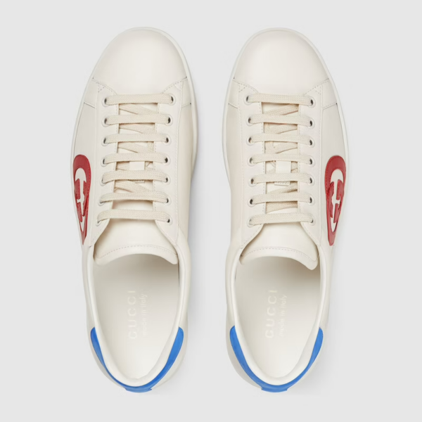 Giày Gucci Men's Ace sneaker With Interlocking G 625783-1XG70-9102 - Ảnh 6