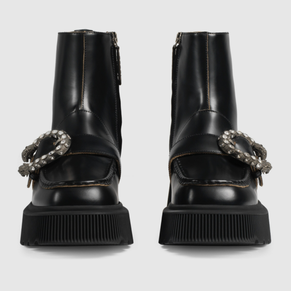 Giày Gucci Leather Ankle Boots 627291-DS800-1000 - Ảnh 4