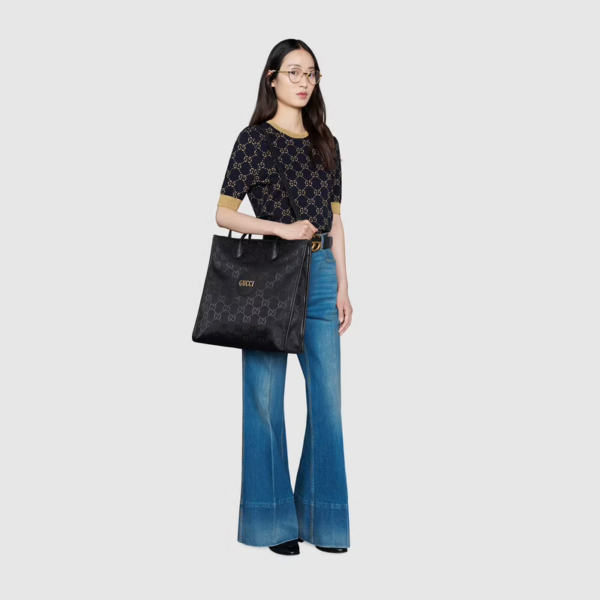 Tui Gucci Grid Long 'Black GG Nylon' ‎630355-H9HAN-1000