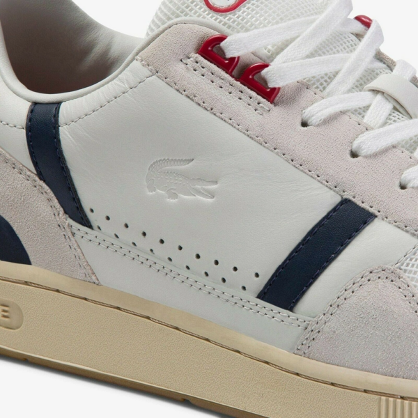Giày Lacoste T-Clip Leather 'White Red' 7-39SMA00578R1 - Ảnh 5