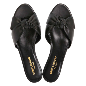 Dep Saint Laurent Bianca Mule Slippers 'Black' 633961-1N800-1000