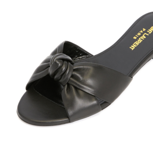 Dep Saint Laurent Bianca Mule Slippers 'Black' 633961-1N800-1000