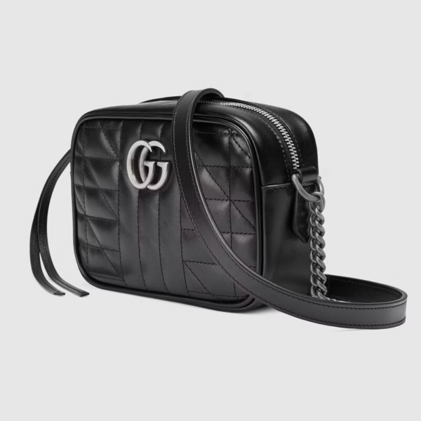 Túi Gucci GG Marmont Mini Shoulder Black Leather ‎634936-UM8BN-1000 - Ảnh 5
