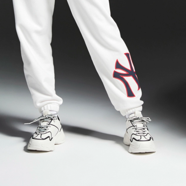 Giay MLB Big Ball Chunky NY 'White Black Line' 3ASHCLS2N-50BKS