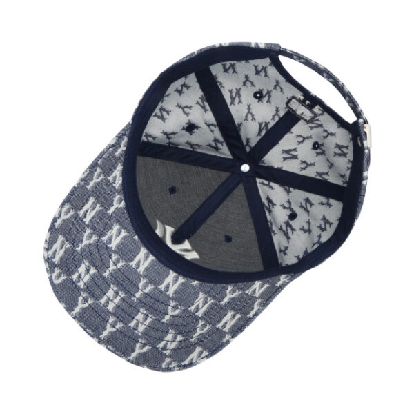 Mũ MLB Monogram Blue Jacard Curve Adjustable Cap NY 32CPFE011-50N - Ảnh 6
