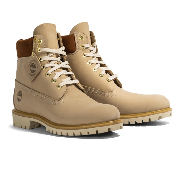 Giày Timberland Men's 6-Inch Waterproof Light Beige Nubuck A2JBX - Ảnh 5