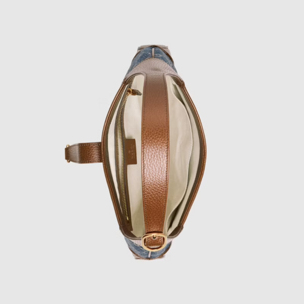 Túi Gucci Jackie 1961 Small Shoulder Dark Blue And Brown 636706-2KQGG-8375 - Ảnh 3