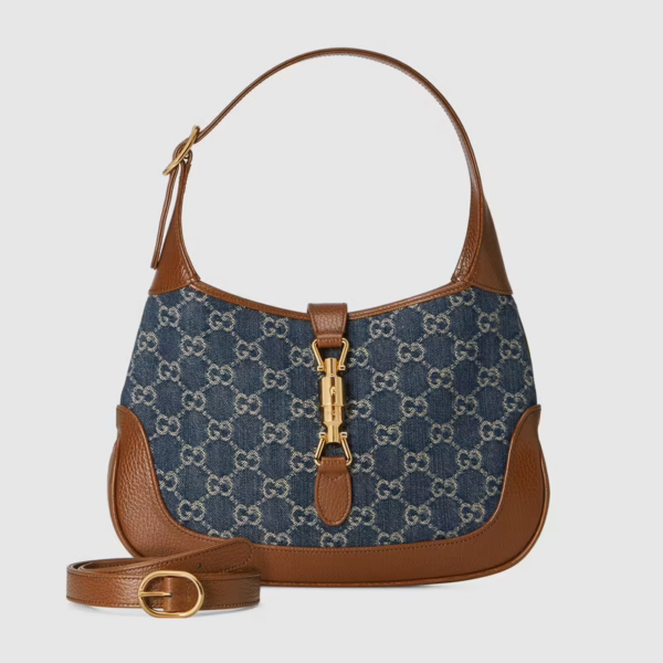 Túi Gucci Jackie 1961 Small Shoulder Dark Blue And Brown 636706-2KQGG-8375 - Ảnh 2