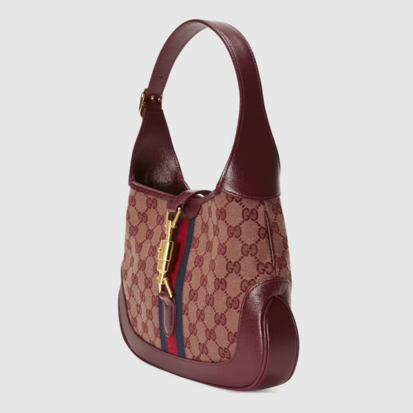 Túi Gucci Jackie 1961 Small Shoulder Burgundy GG Canvas ‎636706-GY5WG-9864 - Ảnh 7
