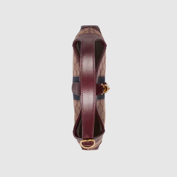 Túi Gucci Jackie 1961 Small Shoulder Burgundy GG Canvas ‎636706-GY5WG-9864 - Ảnh 5