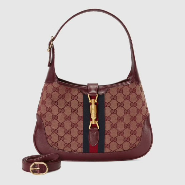 Túi Gucci Jackie 1961 Small Shoulder Burgundy GG Canvas ‎636706-GY5WG-9864 - Ảnh 2