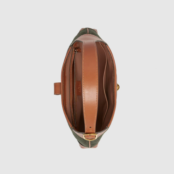 Túi Gucci Jackie 1961 Small Shoulder Bag Dark Green Fabric ‎636706-HS3KG-3382 - Ảnh 4
