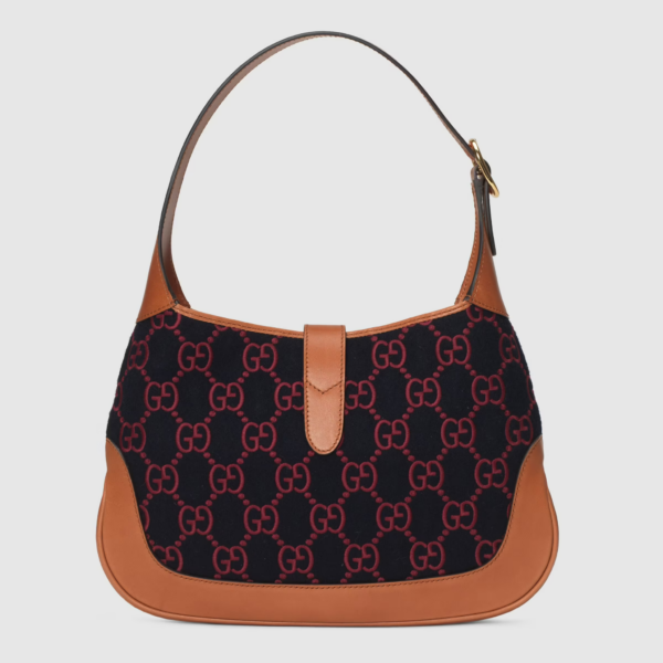 Túi Gucci Jackie 1961 'Blue Red' GG Wool Fabric ‎636706-HS3OG-8703 - Ảnh 3