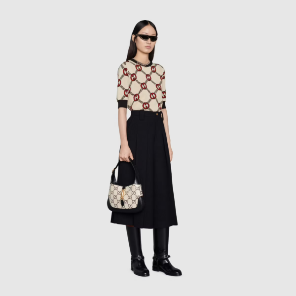 Túi Gucci Jackie 1961 GG 'Black White' ‎636706-UGMBG-9063 - Ảnh 8
