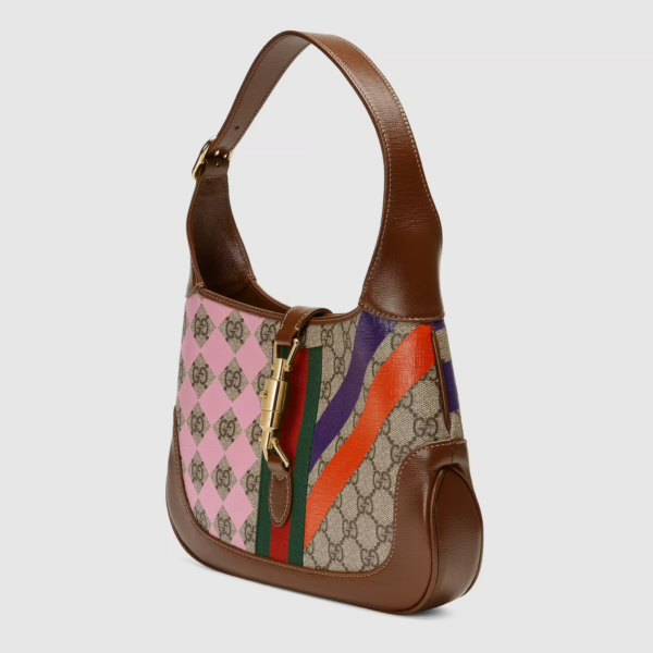 Túi Gucci Jackie 1961 GG Supreme 'Beige Ebony' 636706-UQHEG-8309 - Ảnh 2