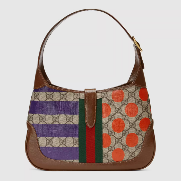 Túi Gucci Jackie 1961 GG Supreme 'Beige Ebony' 636706-UQHEG-8309 - Ảnh 4