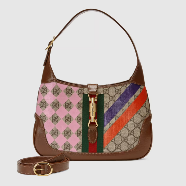 Túi Gucci Jackie 1961 GG Supreme 'Beige Ebony' 636706-UQHEG-8309 - Ảnh 3
