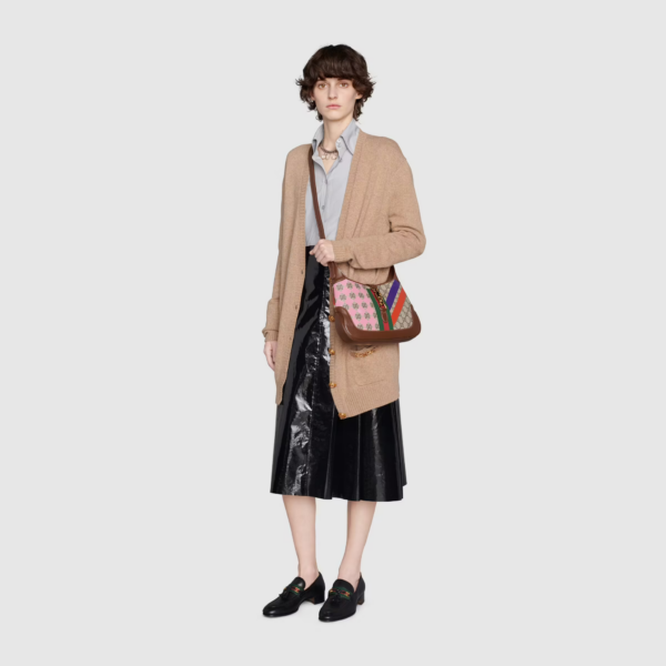 Túi Gucci Jackie 1961 GG Supreme 'Beige Ebony' 636706-UQHEG-8309 - Ảnh 9