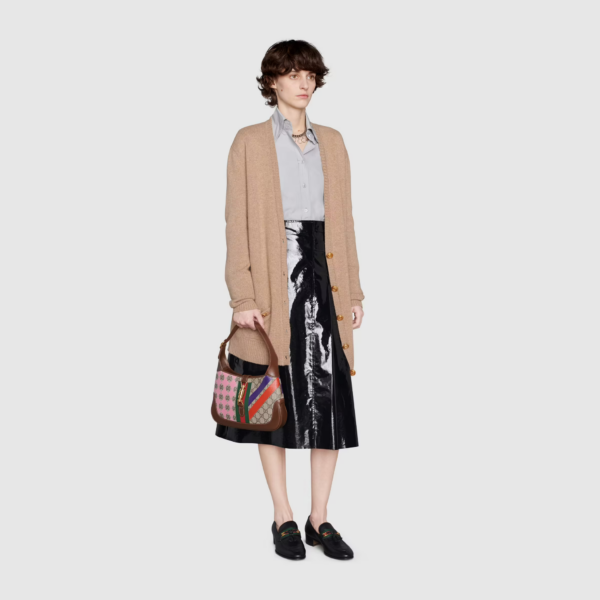 Túi Gucci Jackie 1961 GG Supreme 'Beige Ebony' 636706-UQHEG-8309 - Ảnh 10