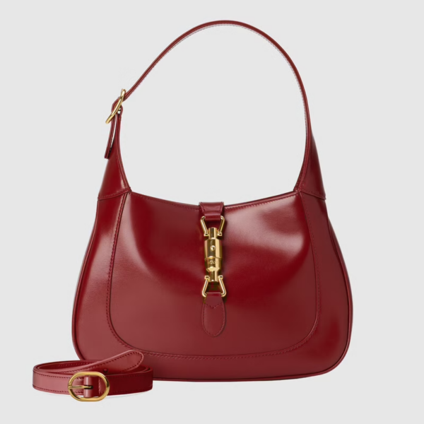 Túi Gucci Jackie 1961 Small Shoulder Red Leather 636709-10O0G-6638 - Ảnh 4