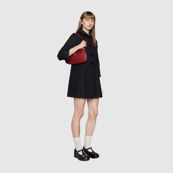 Túi Gucci Jackie 1961 Small Shoulder Red Leather 636709-10O0G-6638 - Ảnh 6
