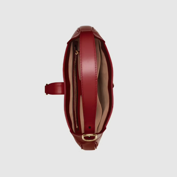 Túi Gucci Jackie 1961 Small Shoulder Bag Red Leather 636709-10O0G-6638 - Ảnh 5