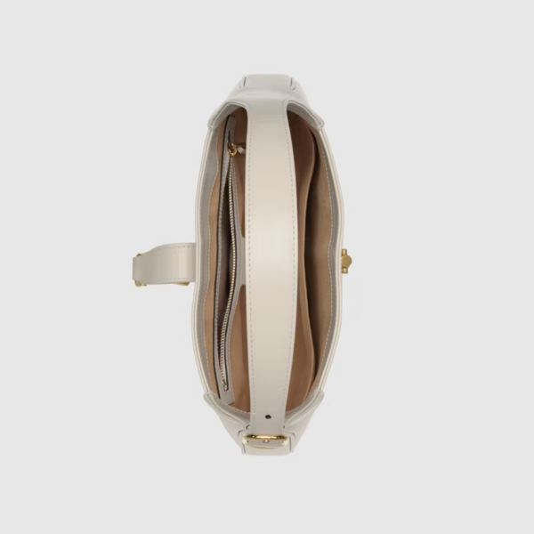 Túi Gucci Jackie 1961 Small Shoulder White Leather 636709-10O0G-9022 - Ảnh 4