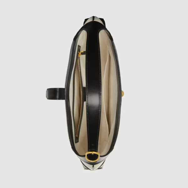 Túi Gucci Jackie 1961 With 'Black Leathe'r Trim ‎ - Ảnh 5