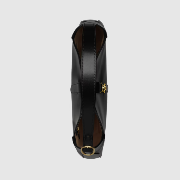 Túi Gucci Jackie 1961 Medium Shoulder Bag Black Leather 636712-10O0G-1000 - Ảnh 6