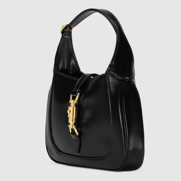 Túi Gucci Jackie 1961 Mini Shoulder Bag Black Leather 637091-10O0G-1000 - Ảnh 4