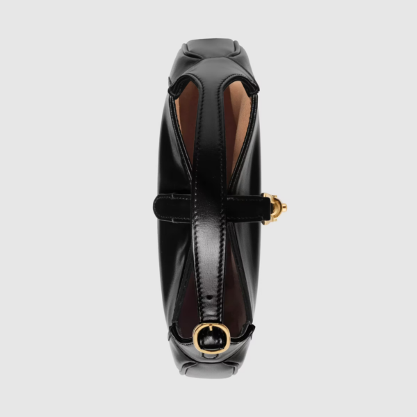 Túi Gucci Jackie 1961 Mini Shoulder Bag Black Leather 637091-10O0G-1000 - Ảnh 7