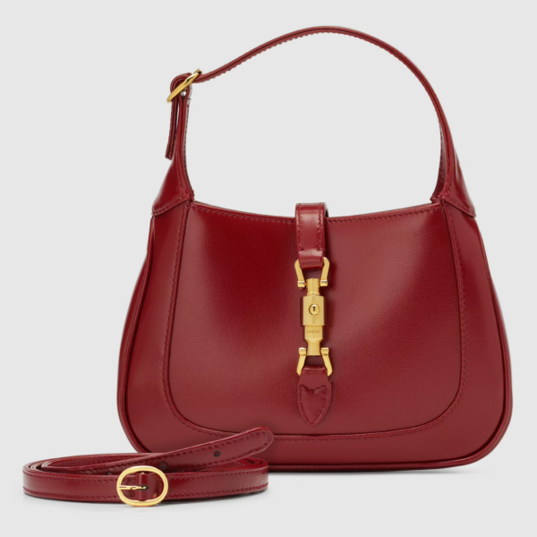 Túi Gucci Jackie 1961 Mini Shoulder Bag Red Leather 637091-10O0G-6638 - Ảnh 4