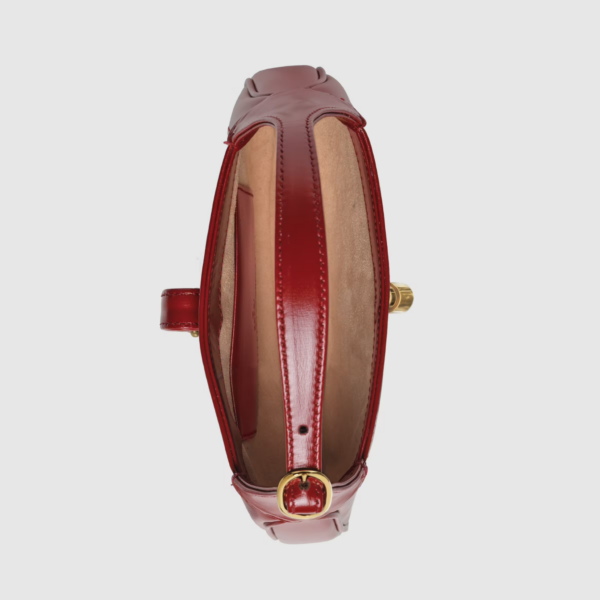 Túi Gucci Jackie 1961 Mini Shoulder Bag Red Leather 637091-10O0G-6638 - Ảnh 6