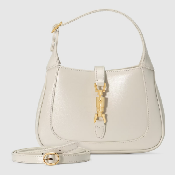 Túi Gucci Jackie 1961 Mini Shoulder Bag White Leather 637091-10O0G-9022 - Ảnh 6