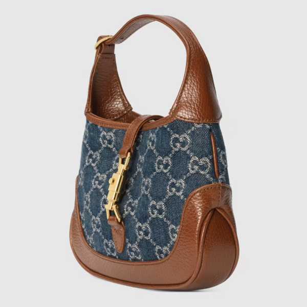 Túi Gucci Jackie 1961 Mini Shoulder 'Blue Ivory' GG 637092-2KQGG-8375 - Ảnh 4